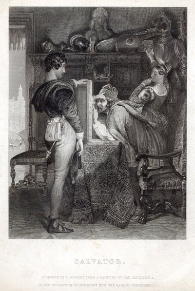 Salvator, engraved by Ferdinand Jean Joubert by Daniel Maclise